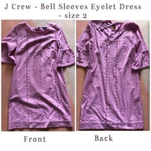 J Crew - Bell Sleeves Eyelet Dress
